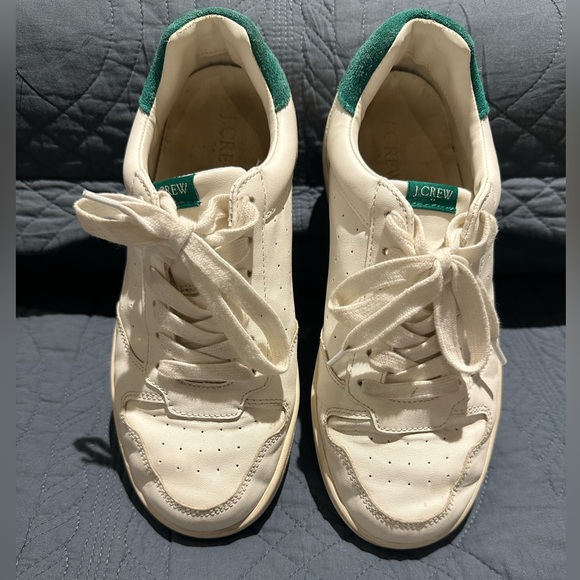 J. Crew Cream and Green Casual Sneakers- Womens 8 - Picture 8 of 9